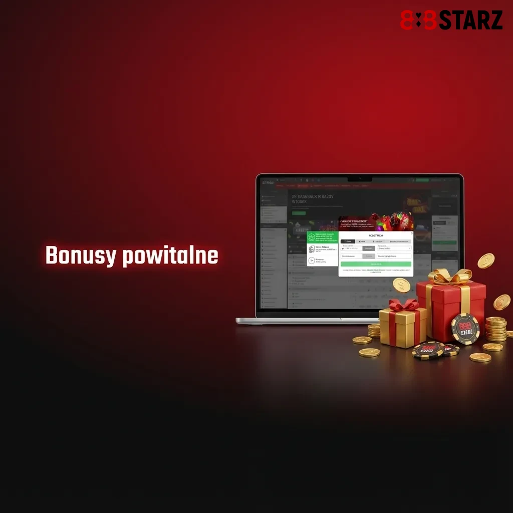 Tabela bonusów powitalnych: pakiet kasyno do 8200 PLN + 150 spinów i bonus sportowy do 550 PLN z warunkami obrotu