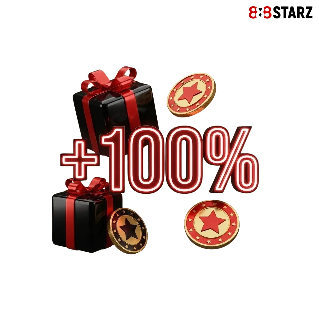 Grafika promująca bonus powitalny 888starz w Polsce: do 8200 PLN + 150 darmowych spinów i 550 PLN na zakłady sportowe