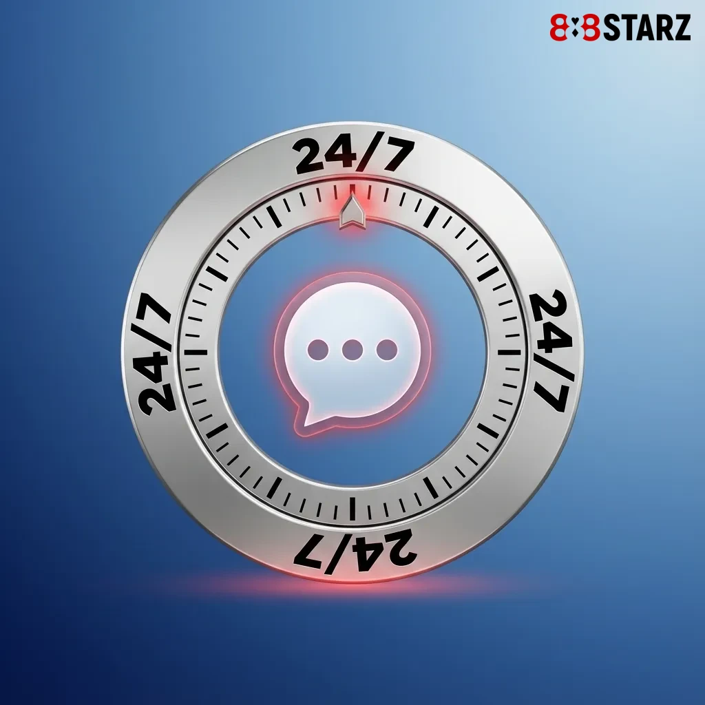 Interfejs 888starz z otwartym oknem czatu na żywo z konsultantem obsługi klienta