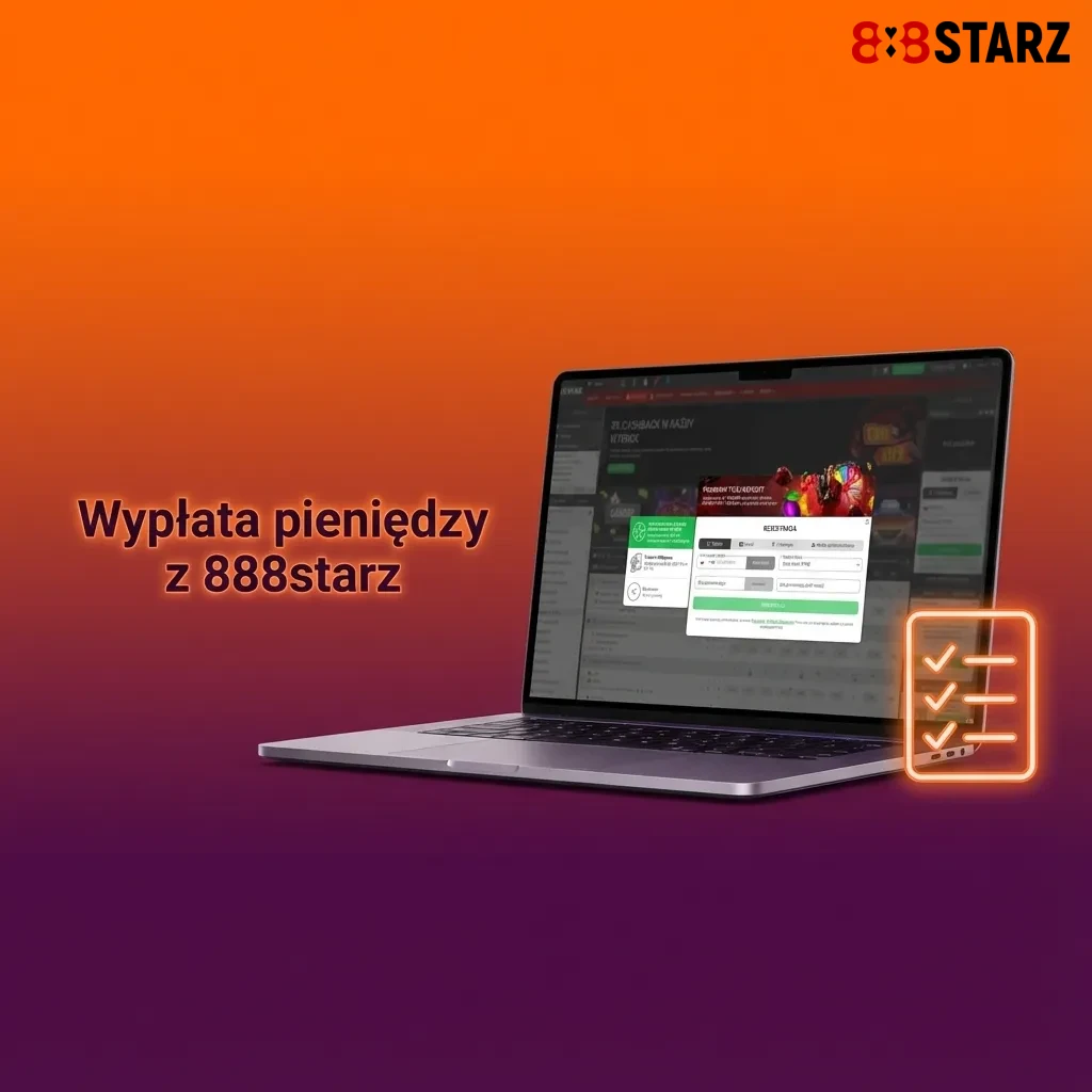 Ekran wypłaty środków z 888starz w Polsce z widocznymi opcjami metod płatności i formularzem kwoty