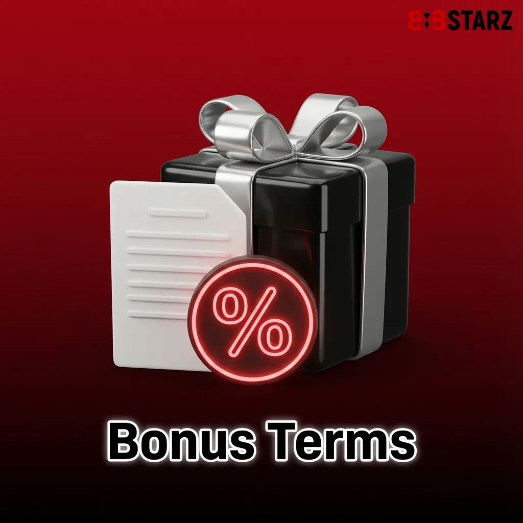 Bonus Terms page displaying wagering requirements, eligibility rules, and withdrawal conditions for promotional offers.