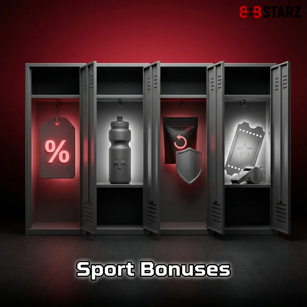 Sports betting promotions page showing welcome bonus, accumulator boost, live betting insurance, and special offers