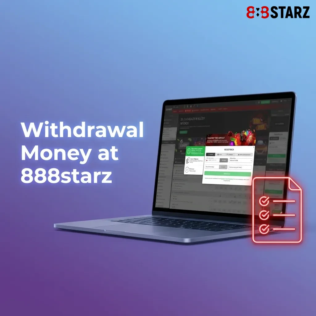 Person withdrawing winnings from 888starz online casino account using multiple payment method options